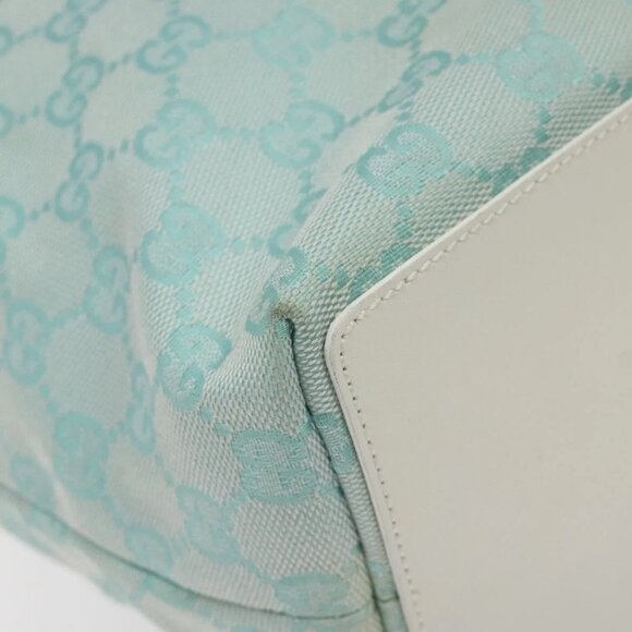 GUCCI GG Canvas Tote Bag Blue Gold 002 1098 Auth 125400 - Picture 5 of 16